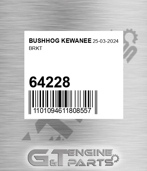 64228 Brkt for BUSHHOG KEWANEE