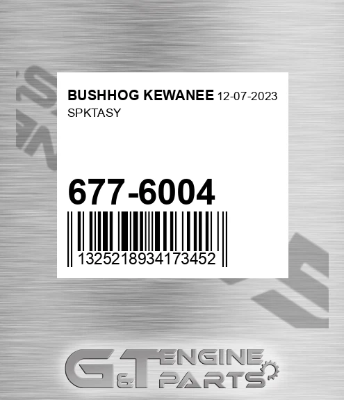 677-6004 Spktasy for BUSHHOG KEWANEE