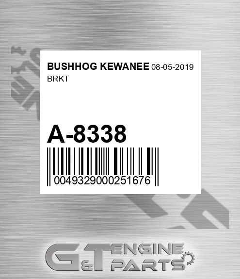 A-8338 Brkt for BUSHHOG KEWANEE