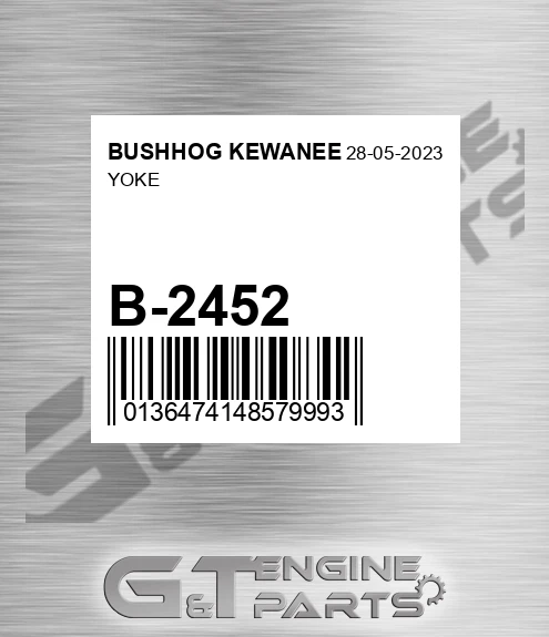 B-2452 Yoke for BUSHHOG KEWANEE