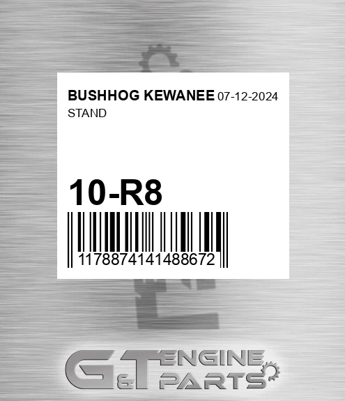 10-R8 Stand for BUSHHOG KEWANEE