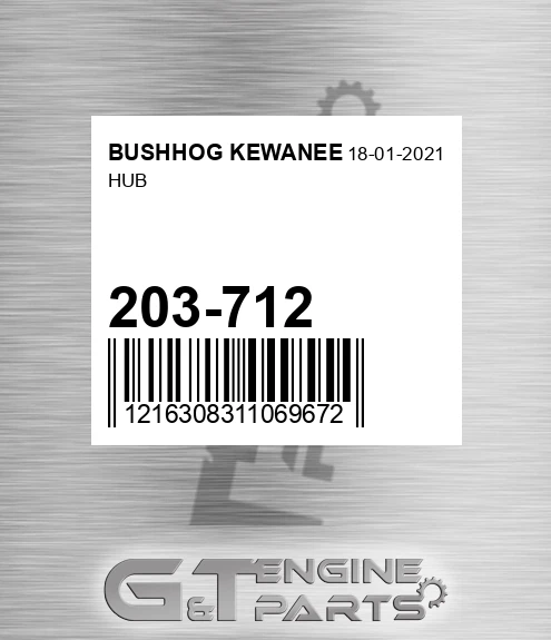 203-712 Hub for BUSHHOG KEWANEE