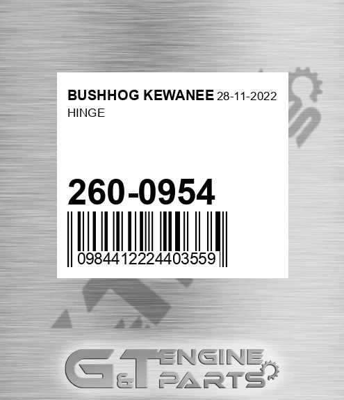 260-0954 Hinge for BUSHHOG KEWANEE