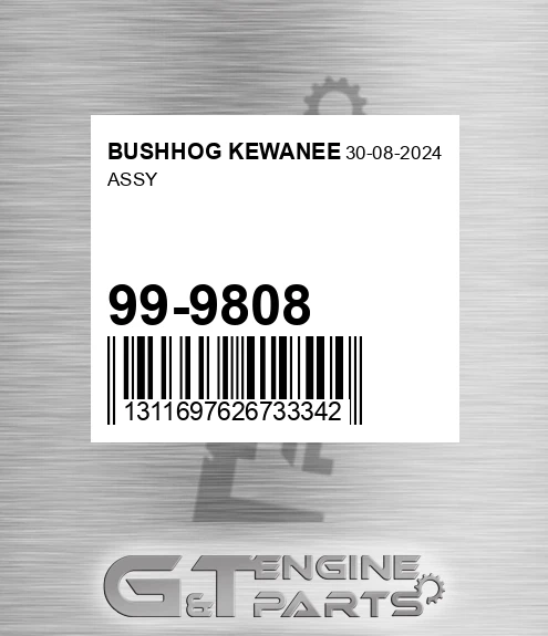 99-9808 Assy for BUSHHOG KEWANEE