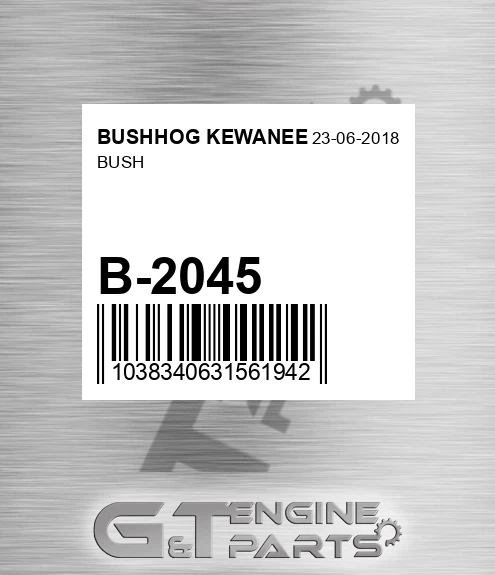 B-2045 Bush for BUSHHOG KEWANEE
