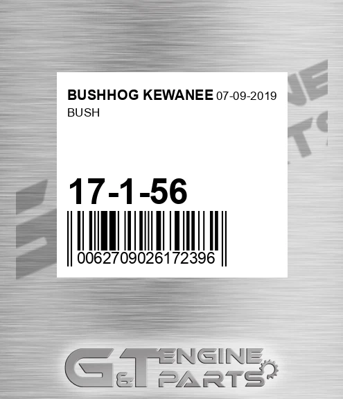 17-1-56 Bush for BUSHHOG KEWANEE