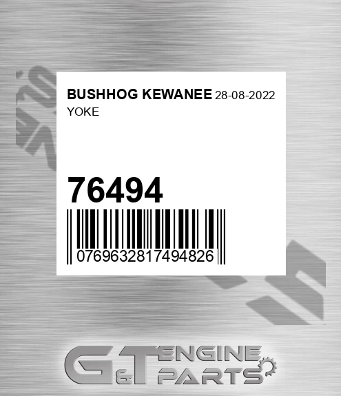 76494 Yoke for BUSHHOG KEWANEE