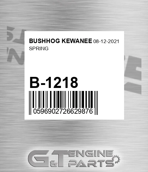 B-1218 Spring for BUSHHOG KEWANEE