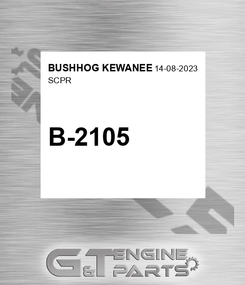 B-2105 Scpr for BUSHHOG KEWANEE