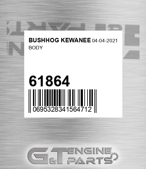 61864 Body for BUSHHOG KEWANEE