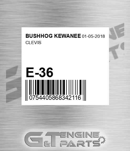 E-36 Clevis for BUSHHOG KEWANEE