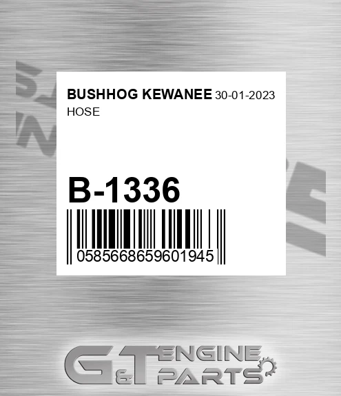 B-1336 Hose for BUSHHOG KEWANEE