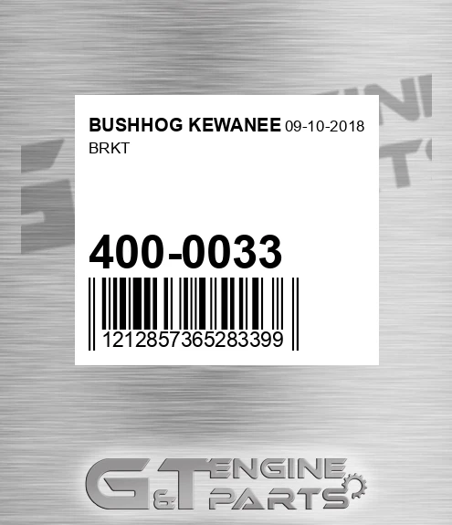 400-0033 Brkt for BUSHHOG KEWANEE