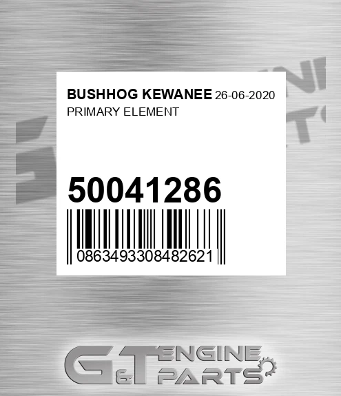 50041286 Primary Element for BUSHHOG KEWANEE