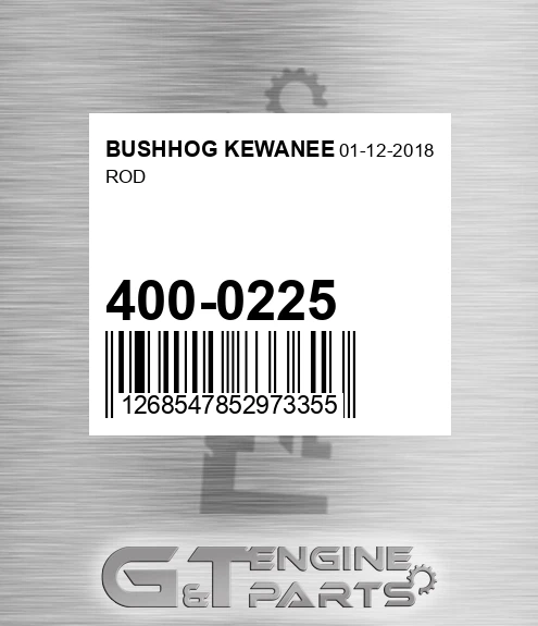400-0225 Rod for BUSHHOG KEWANEE