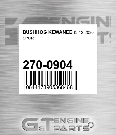270-0904 Spcr for BUSHHOG KEWANEE