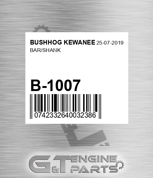 B-1007 Bar/shank