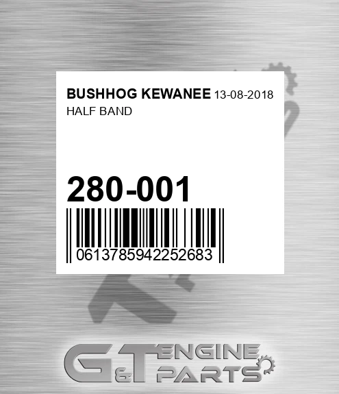 280-001 Half Band for BUSHHOG KEWANEE