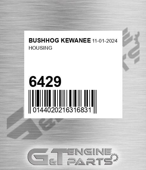 6429 Housing for BUSHHOG KEWANEE