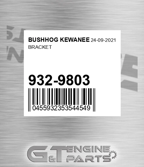 932-9803 Bracket for BUSHHOG KEWANEE