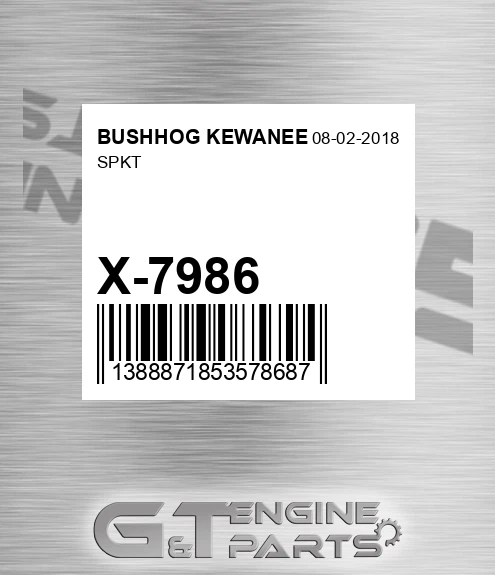 X-7986 Spkt for BUSHHOG KEWANEE