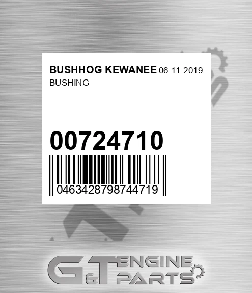 00724710 Bushing for BUSHHOG KEWANEE