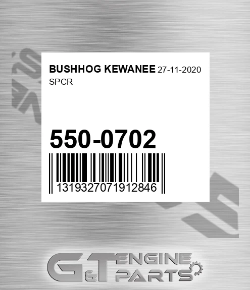 550-0702 Spcr for BUSHHOG KEWANEE