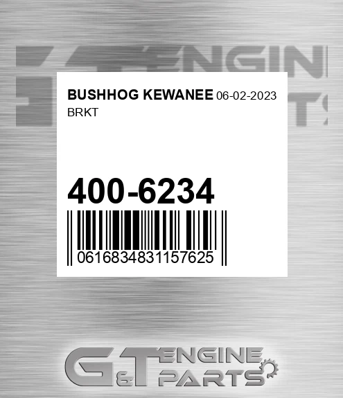 400-6234 Brkt for BUSHHOG KEWANEE