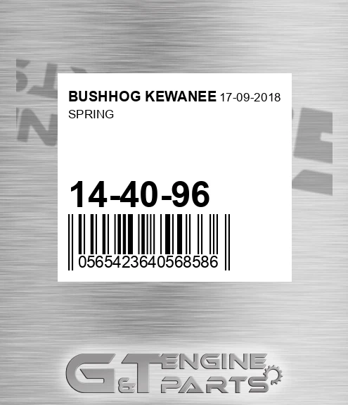 14-40-96 Spring for BUSHHOG KEWANEE