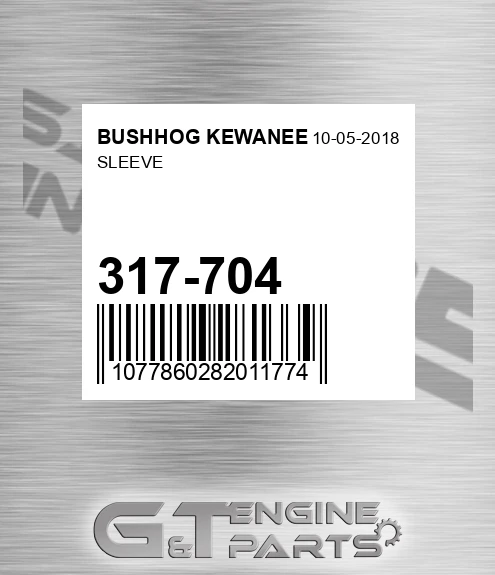 317-704 Sleeve for BUSHHOG KEWANEE