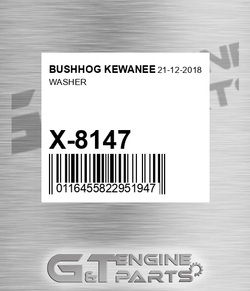 X-8147 Washer for BUSHHOG KEWANEE
