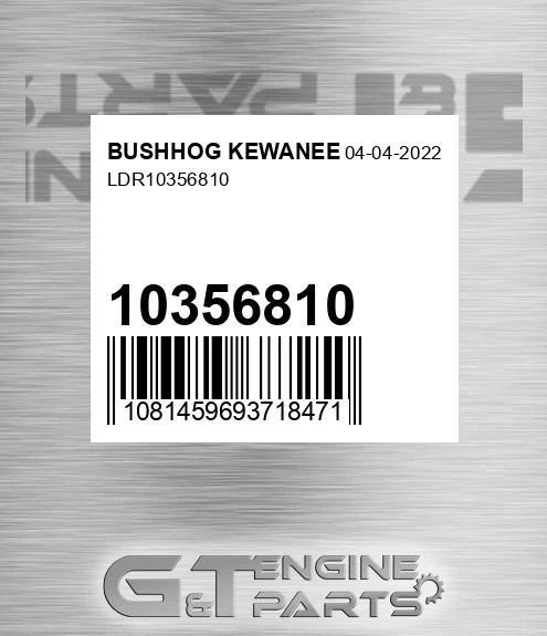 10356810 Ldr for BUSHHOG KEWANEE