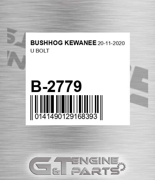 B-2779 U Bolt for BUSHHOG KEWANEE