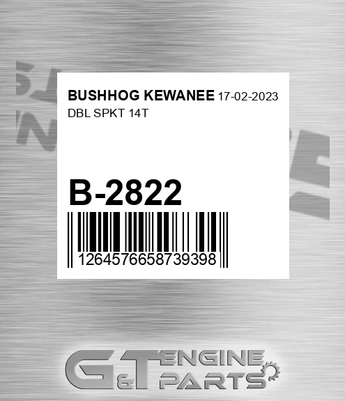 B-2822 Dbl Spkt 14t for BUSHHOG KEWANEE