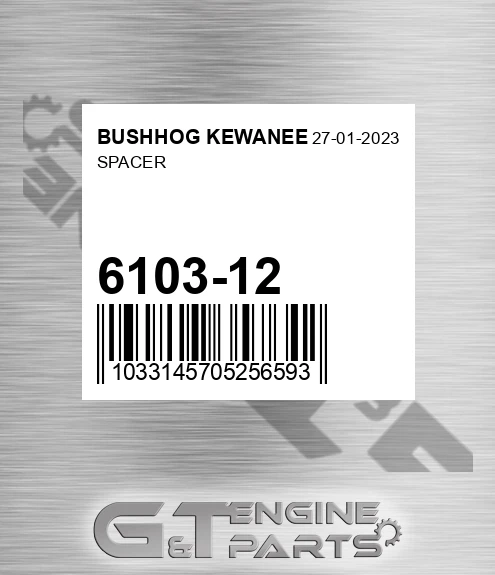 6103-12 Spacer for BUSHHOG KEWANEE