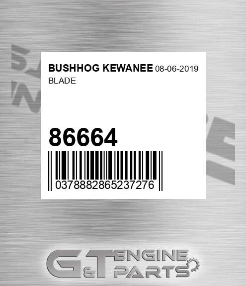 86664 Blade for BUSHHOG KEWANEE