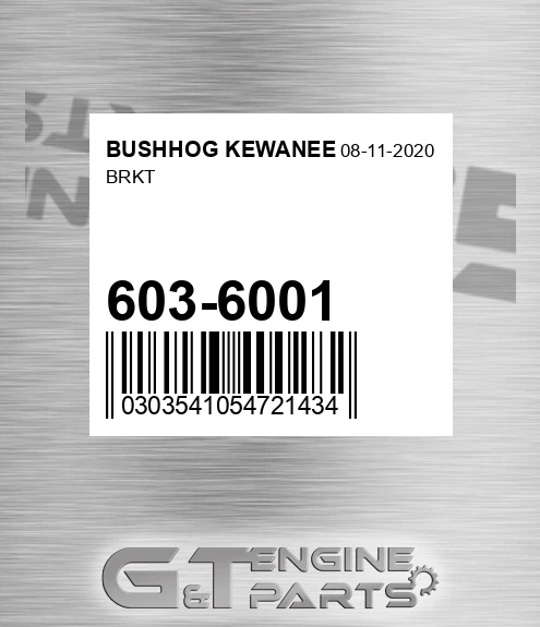603-6001 Brkt for BUSHHOG KEWANEE