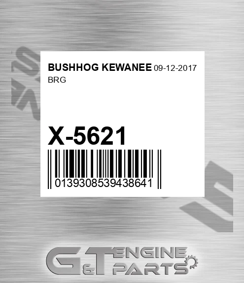 X-5621 Brg for BUSHHOG KEWANEE