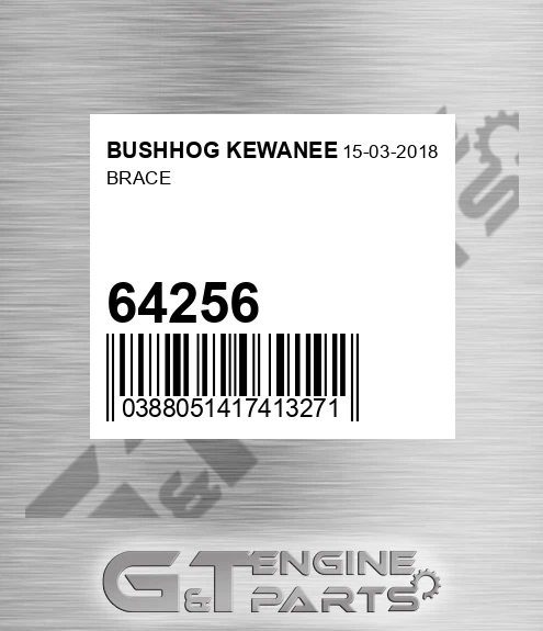 64256 Brace for BUSHHOG KEWANEE