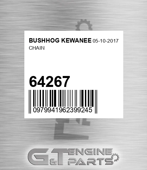 64267 Chain for BUSHHOG KEWANEE