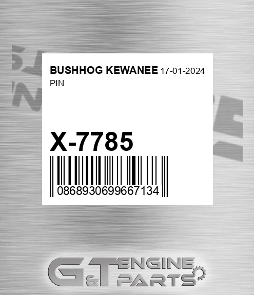 X-7785 Pin for BUSHHOG KEWANEE