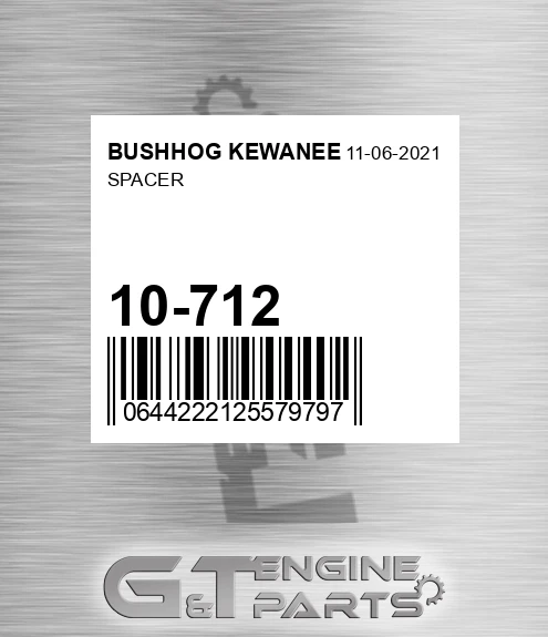 10-712 Spacer for BUSHHOG KEWANEE