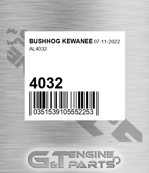 4032 Al for BUSHHOG KEWANEE