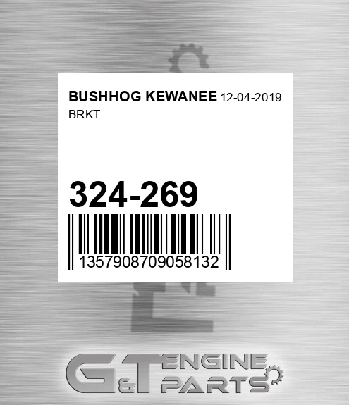 324-269 Brkt for BUSHHOG KEWANEE