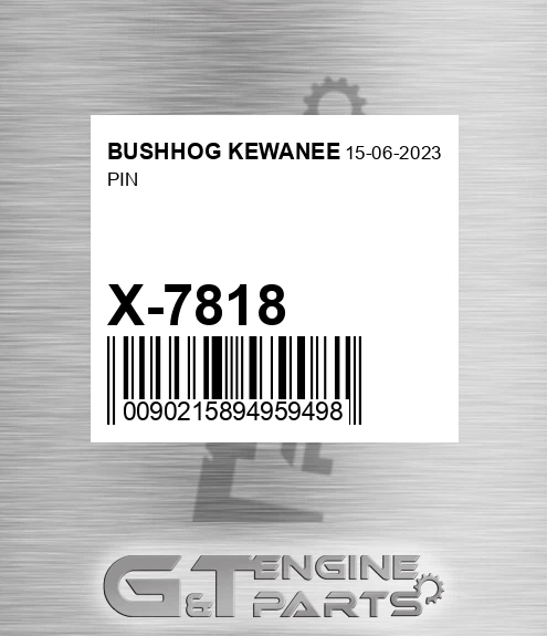 X-7818 Pin for BUSHHOG KEWANEE