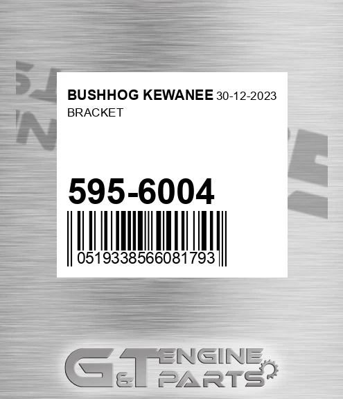 595-6004 Bracket for BUSHHOG KEWANEE