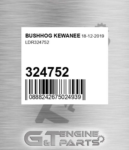 324752 Ldr for BUSHHOG KEWANEE