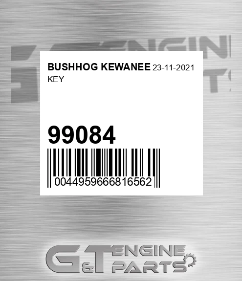 99084 Key for BUSHHOG KEWANEE