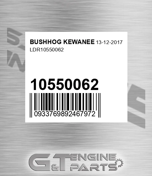 10550062 Ldr for BUSHHOG KEWANEE