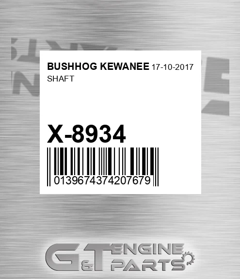 X-8934 Shaft for BUSHHOG KEWANEE